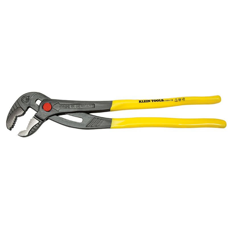 Klein Klaw D504-10B Quick-Adjust Pump Plier, Steel Jaw, 10-1/8 in OAL